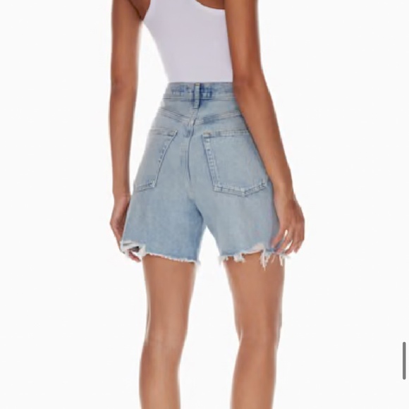 NWT Agolde Stella High Rise Baggy Denim Shorts in Deserted Size 25 - Picture 2 of 7
